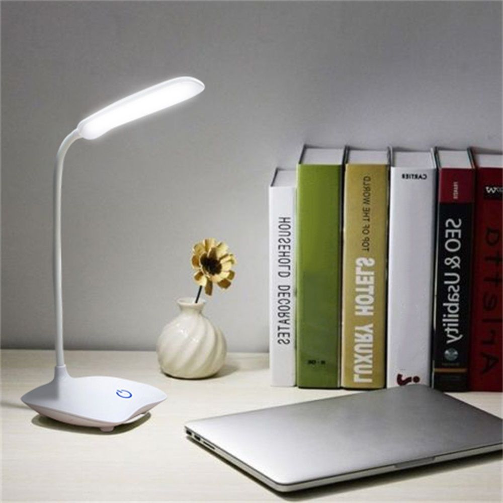 LED Desk Lamp USB Charging Night Alarm Clock Thermometer