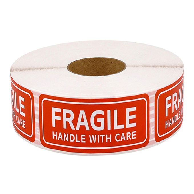 Red Fragile Warning Stickers For Safe Handy Adhesive Warning Sign 1