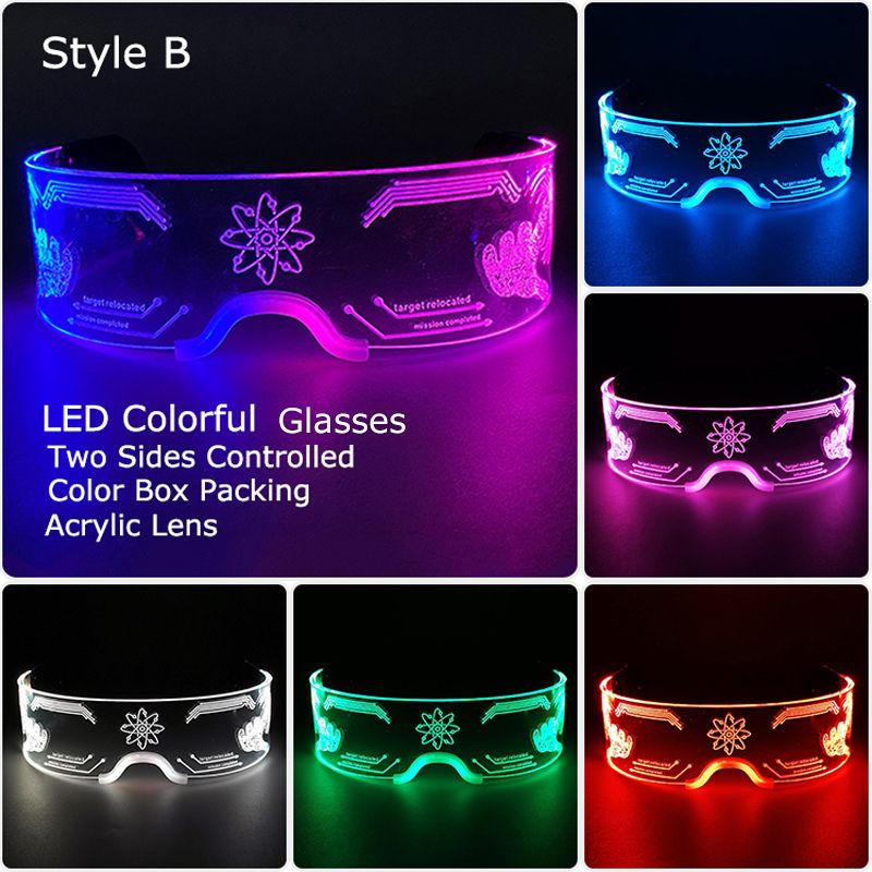 Fashion Cool LED Glasses Luminous Neon Light Up Glasses