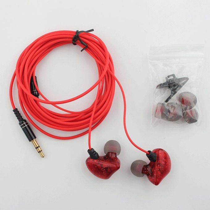 3 Meters Long Line In-ear Monitor Head Stereo High Fidelity Anchor Red