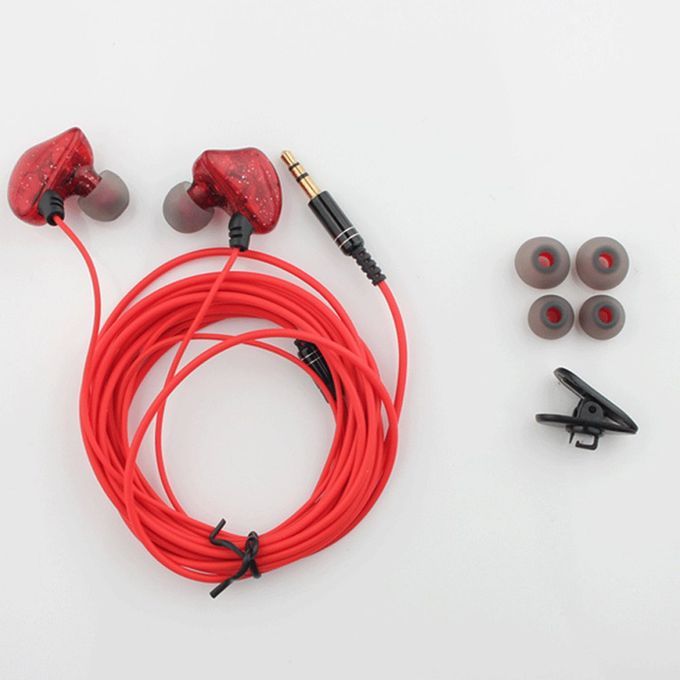3 Meters Long Line In-ear Monitor Head Stereo High Fidelity Anchor Red