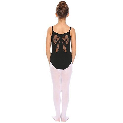 Girls Gymnastics Straps Amisole Leotard Sleeveless Lace Ballet Dancewear