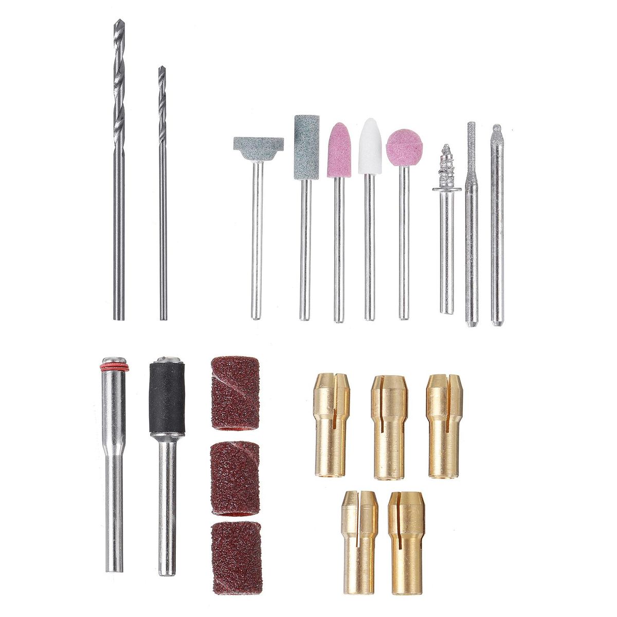 Electric Dog Nail Grinder Set Trimmer Kit 24Pieces 5 Gear USB Green