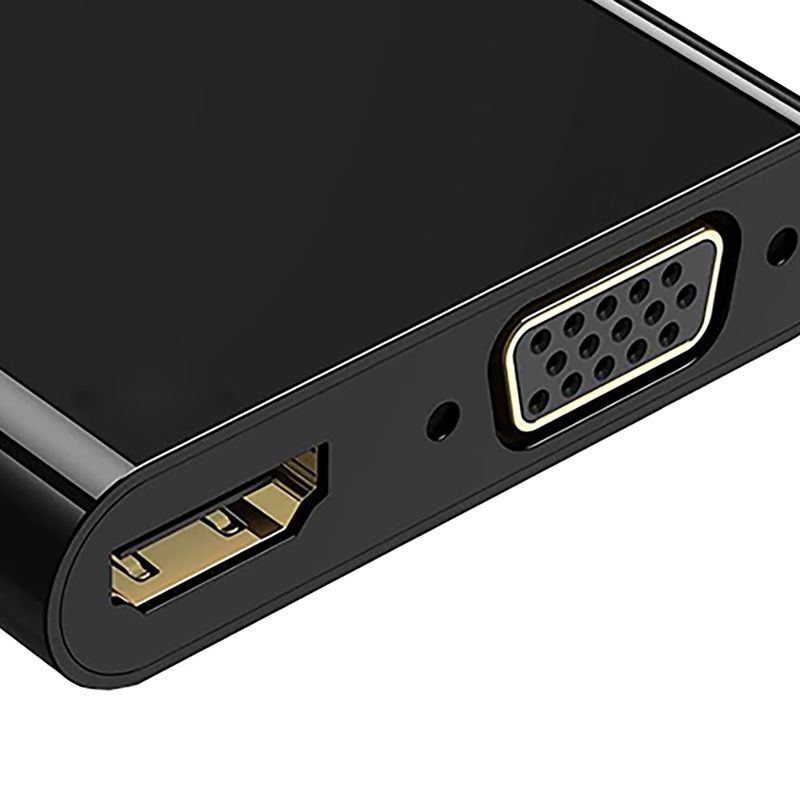 Video Adapter 3-in-1 High Resolution 1080P USB 3.0 To-Black