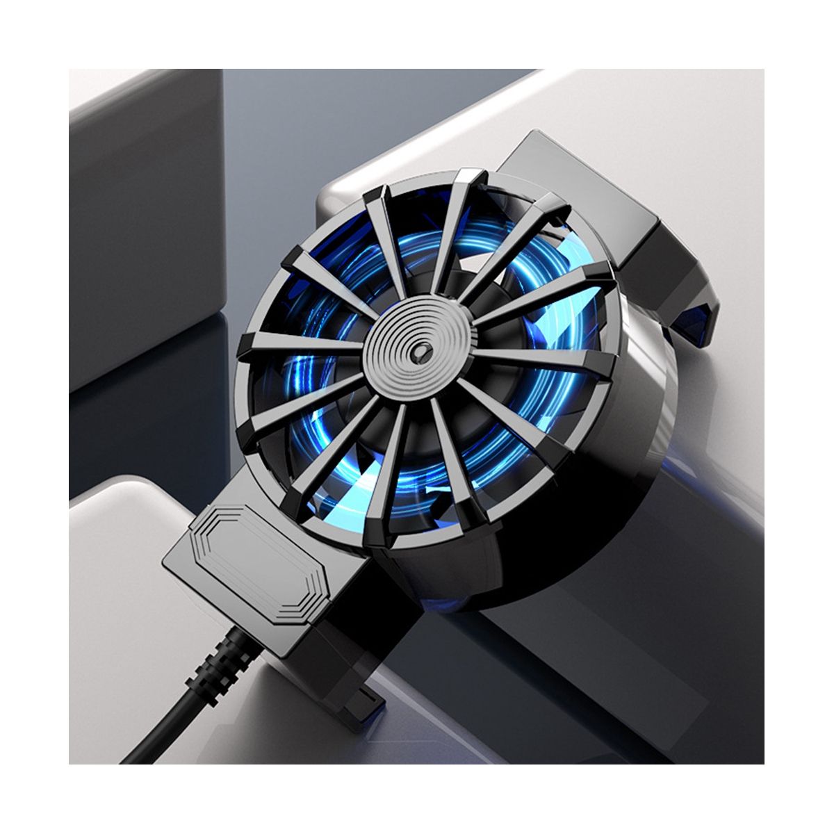 X16 Mobile Phone Radiator 7 Leaves 45Mm Fan USB Power Supply Mobile Phone Air Cooling Radiator for 4-67 Inch Phone