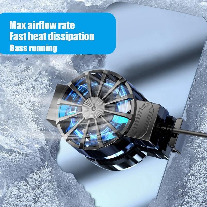 X16 Mobile Phone Radiator 7 Leaves 45Mm Fan USB Power Supply Mobile Phone Air Cooling Radiator for 4-67 Inch Phone