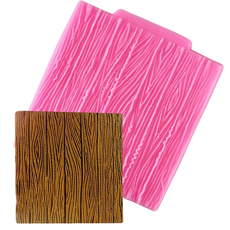 1PC Tree Bark Texture Wood Pattern Silicone Mould Fondant
