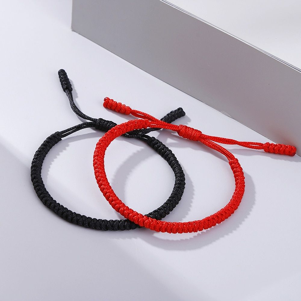 2pcs Multicolor Tibetan Buddhist Bracelets Good Lucky Charm