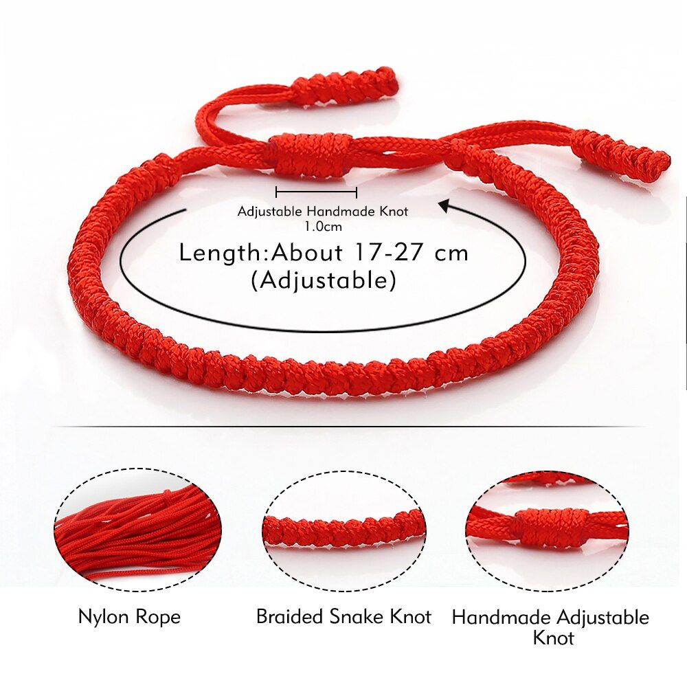 2pcs Multicolor Tibetan Buddhist Bracelets Good Lucky Charm