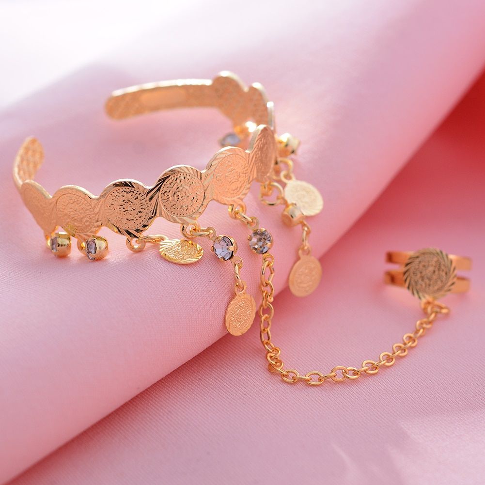 Wando Free Size Kids/baby/girls Coin Bracelet Bangles Baby