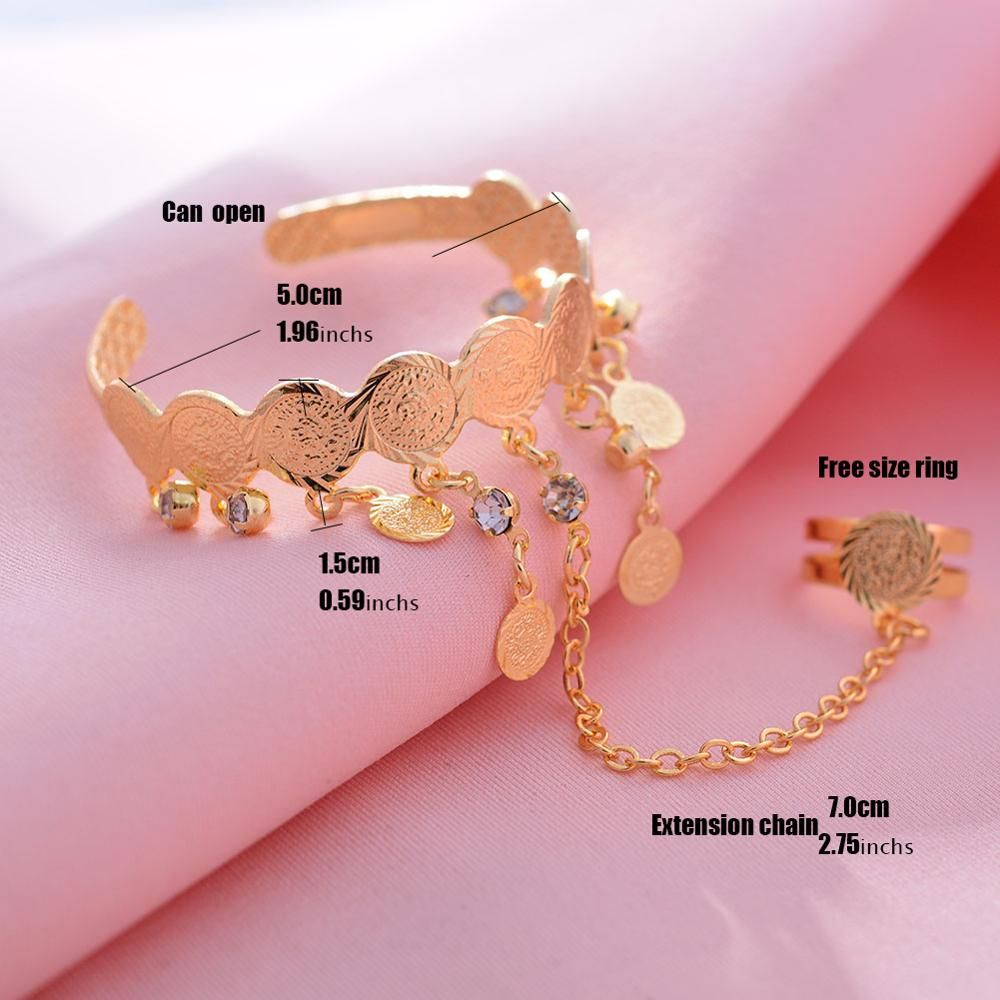 Wando Free Size Kids/baby/girls Coin Bracelet Bangles Baby