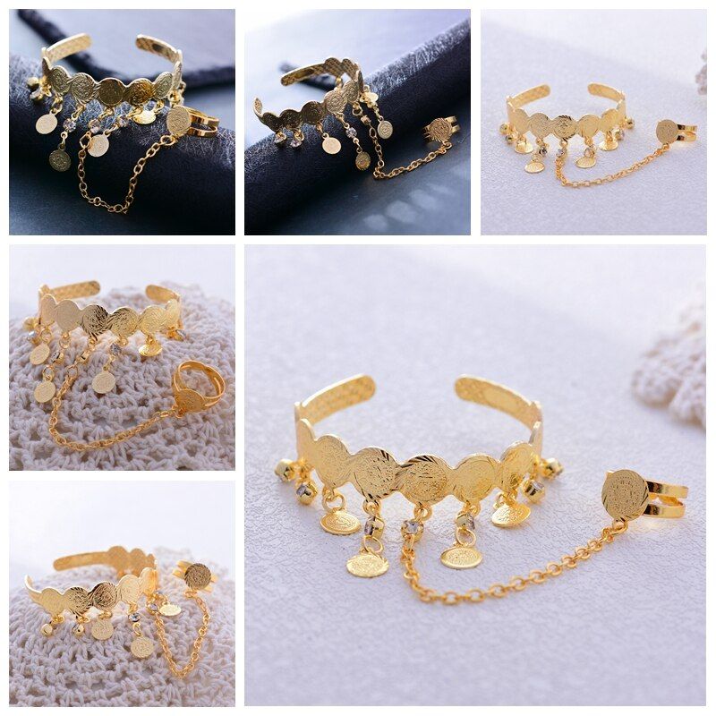 Wando Free Size Kids/baby/girls Coin Bracelet Bangles Baby