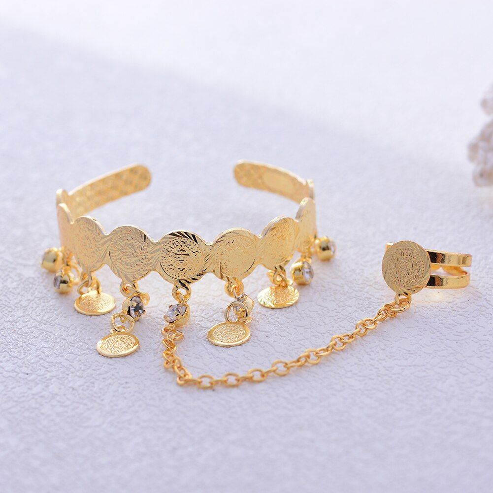 Wando Free Size Kids/baby/girls Coin Bracelet Bangles Baby