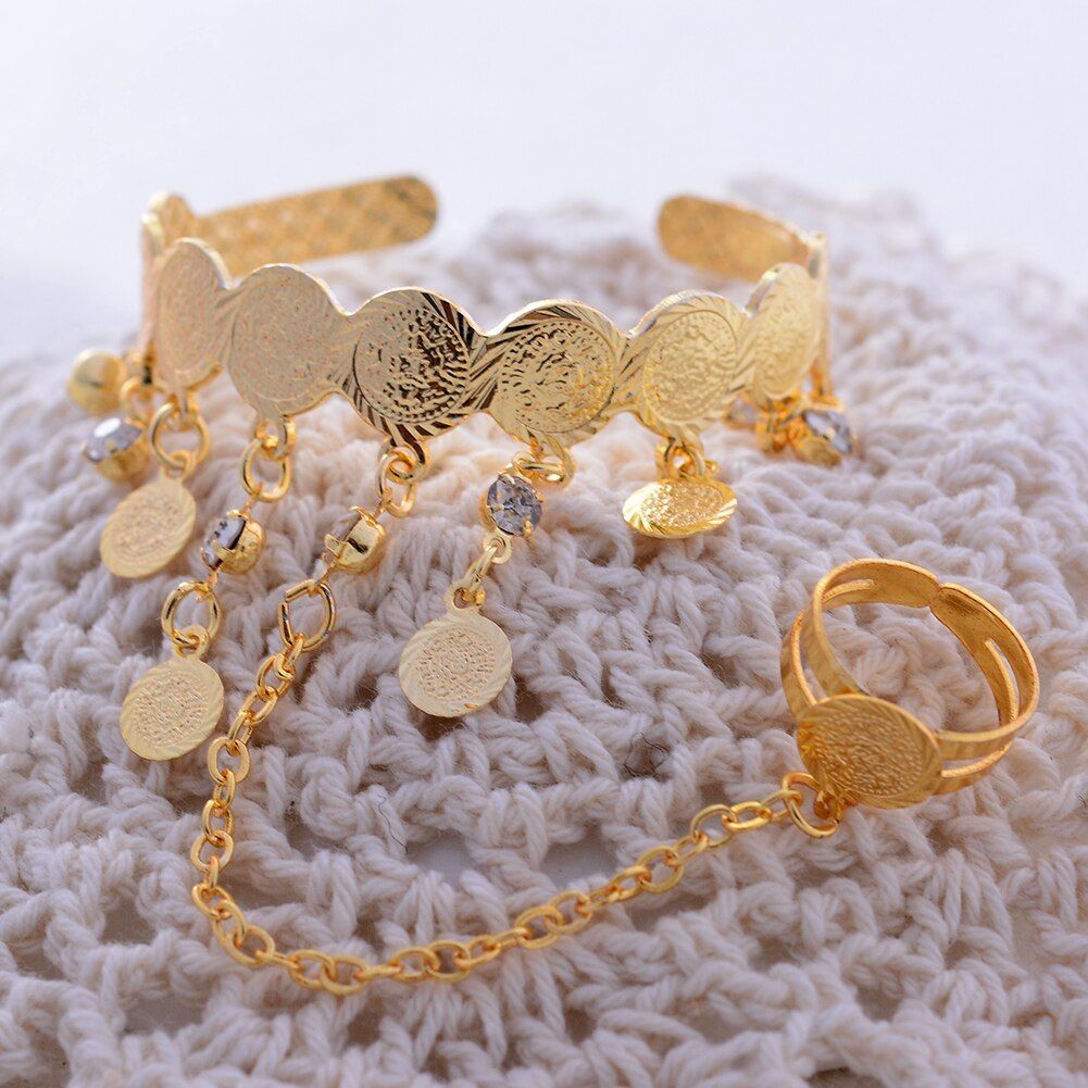 Wando Free Size Kids/baby/girls Coin Bracelet Bangles Baby