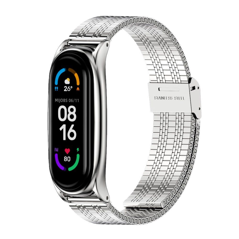 Mijobs Strap For Mi Band 6 5 4 3 Metal Wristband For Xiaomi