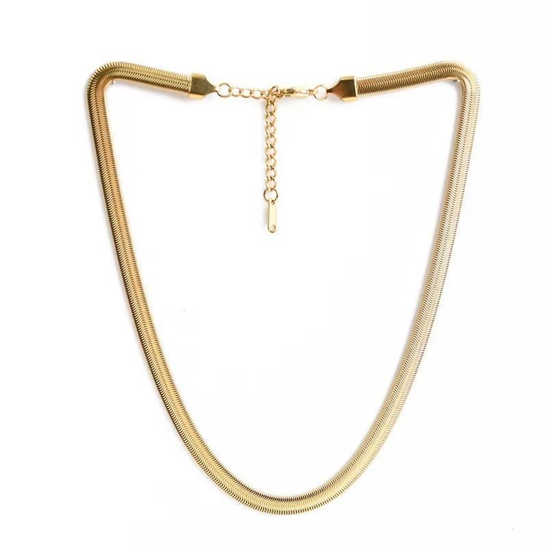 18K Gold 4MM Necklace Luxury Fine Jewelry choker Clavicle
