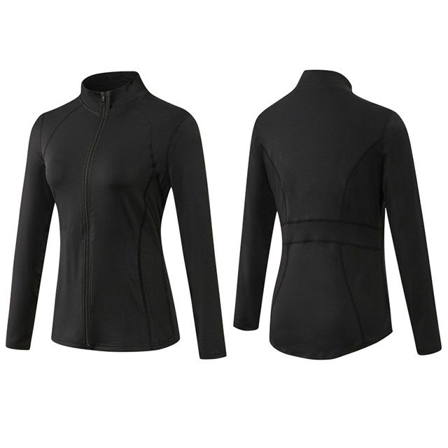 Zipper Long-sleeved Sports Jacket For Ladies