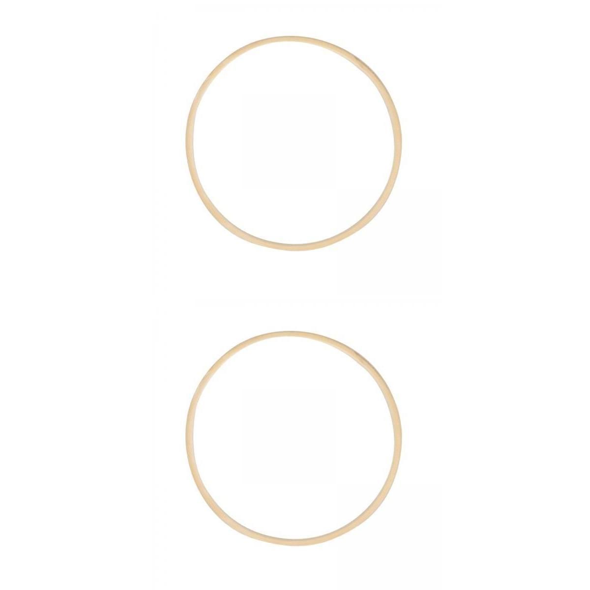 2 Piece Round Wooden Bamboo Stitch Embroidery Hoop For Art