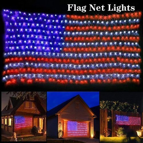 UL Certification American LED Flag Net Lights Low Voltage