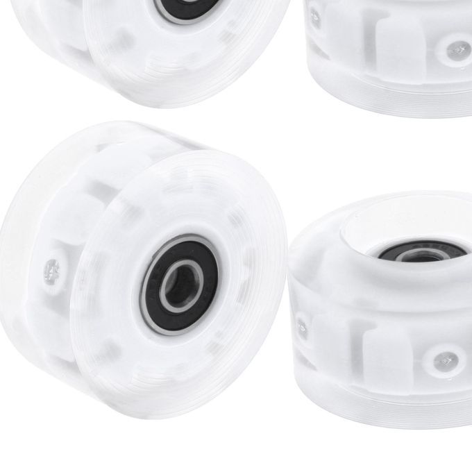 4Pack Quad Roller Skate Wheels With Bearings For Double Row Pink