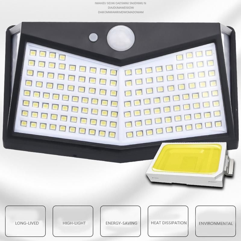 212 LED Solar Power PIR Motion Sensor Wall Light Outdoor