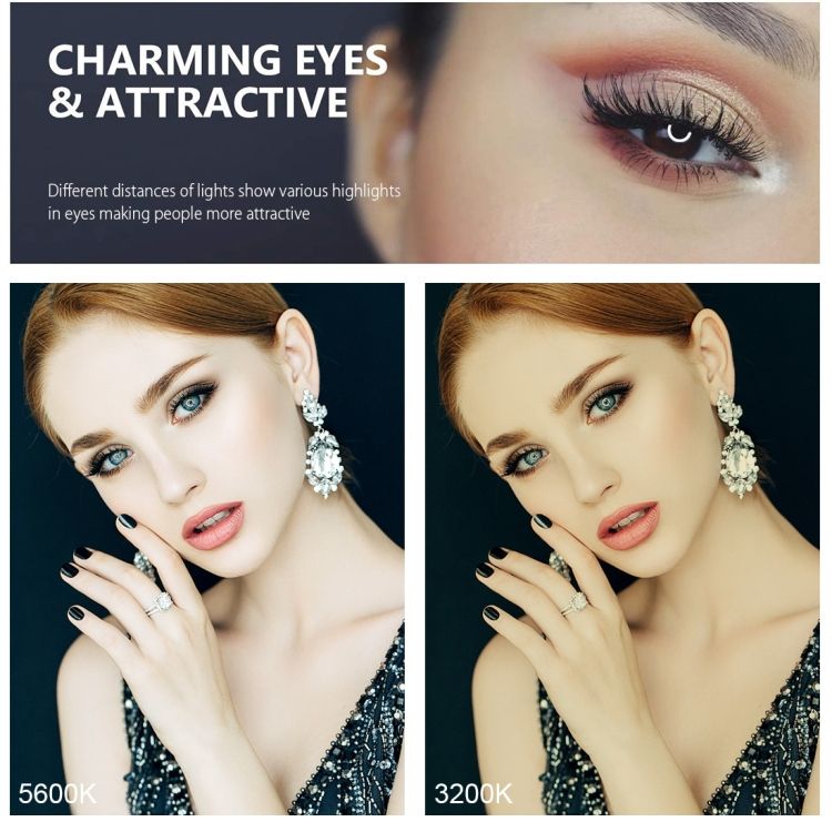 PULUZ 4.7 Inch 12cm Ring Selfie Light + Monitor Clip