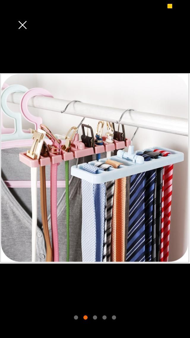 8Hole Belt Tie Storage Rack Shelf Holder Organizer