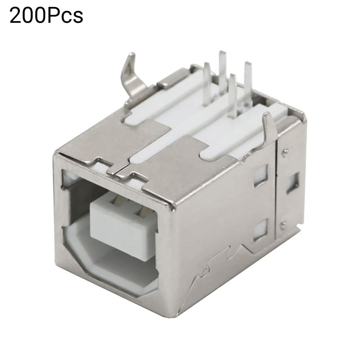 200Pcs PCB Connector Fire Retardant Right Angle-Silver