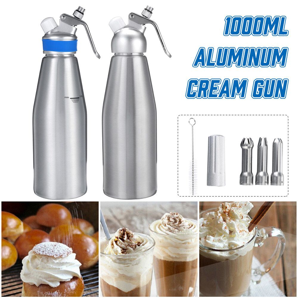 1000ml Aluminum Tool Fresh Foamer Cake Making Tool Dispenser Square