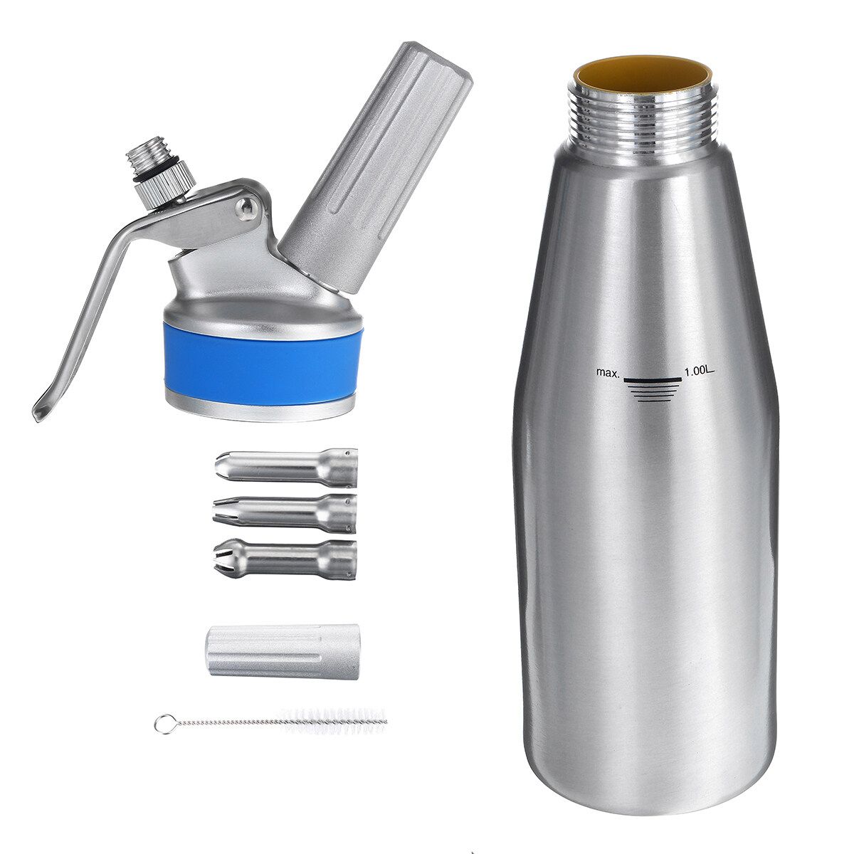 1000ml Aluminum Tool Fresh Foamer Cake Making Tool Dispenser Square