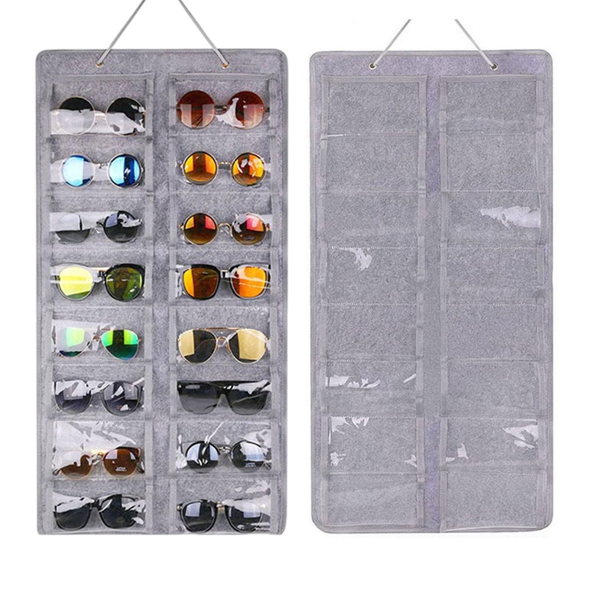 Sunglasses Holder Hanging Eyeglasses Storage Holder Light Grey
