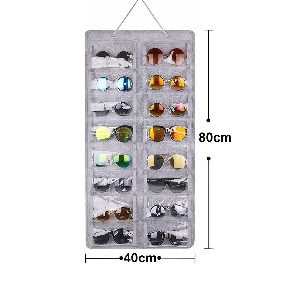 Sunglasses Holder Hanging Eyeglasses Storage Holder Light Grey