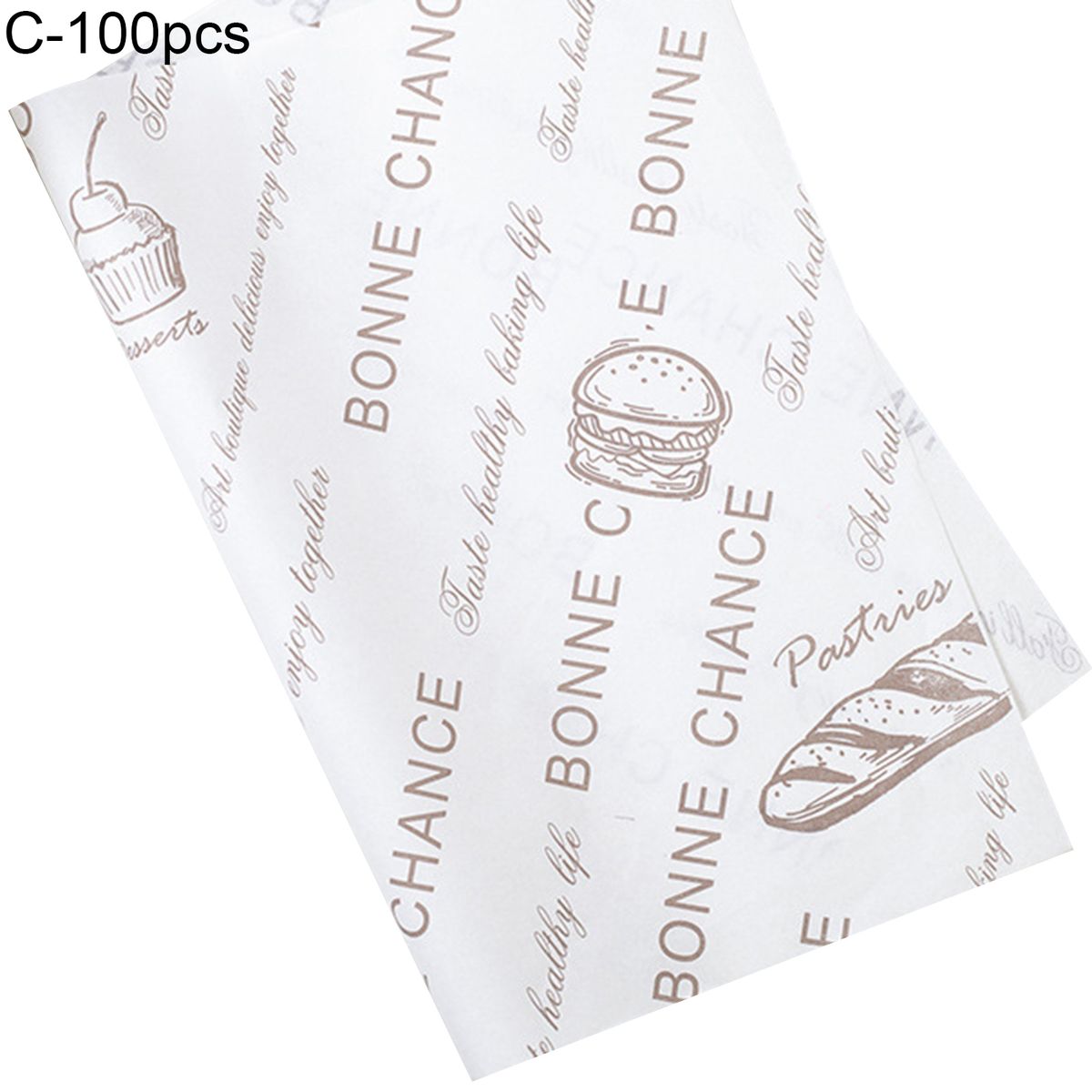 1 Set Dessert Wrapper Cake Oil-proof Wrapping Paper Food C