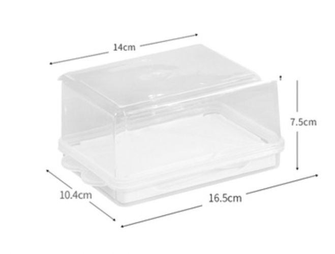 Plastic Butter Storage Box Container Transparent Enlarged Cheese Server Keeper Tray Kitchen Tool Cheese Storage Box