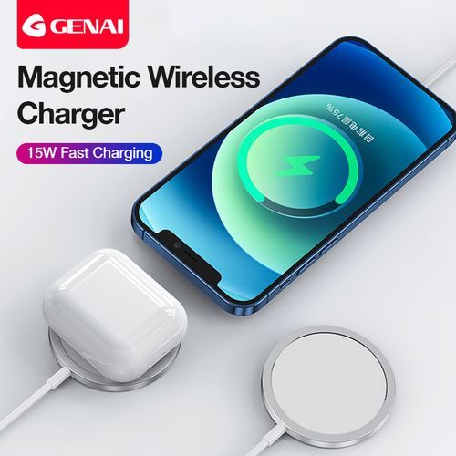 (Original White)15W Magnetic Wireless Charger For IPhone 12 Pro Max Quick Charge AirPods Pro Fast Charging Wireless Charger For Samsung Huawei GRE