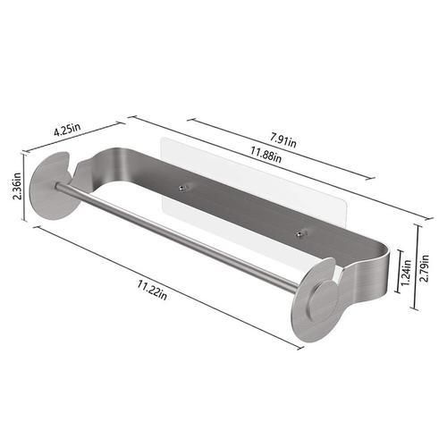 Bathroom Wall Storage Rack Roll HolderStainless Steel Wall Hanging Roll Dispenser  Storage Holder For Kitchen Bathroom
