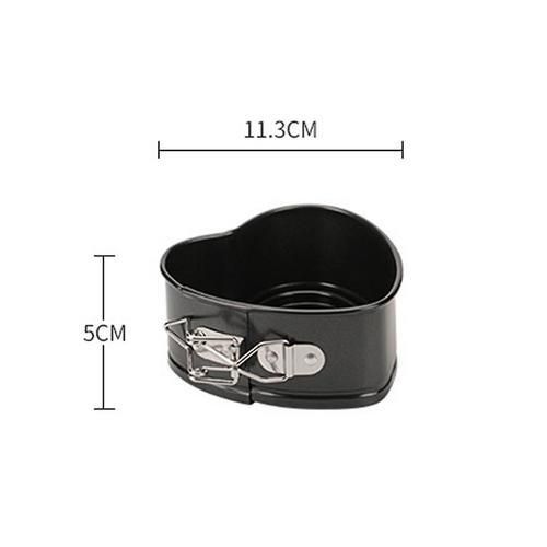 4pcs 4 Inch Springform Cake Tins Set With Silicone Scraper(4PCS Heart Tins)