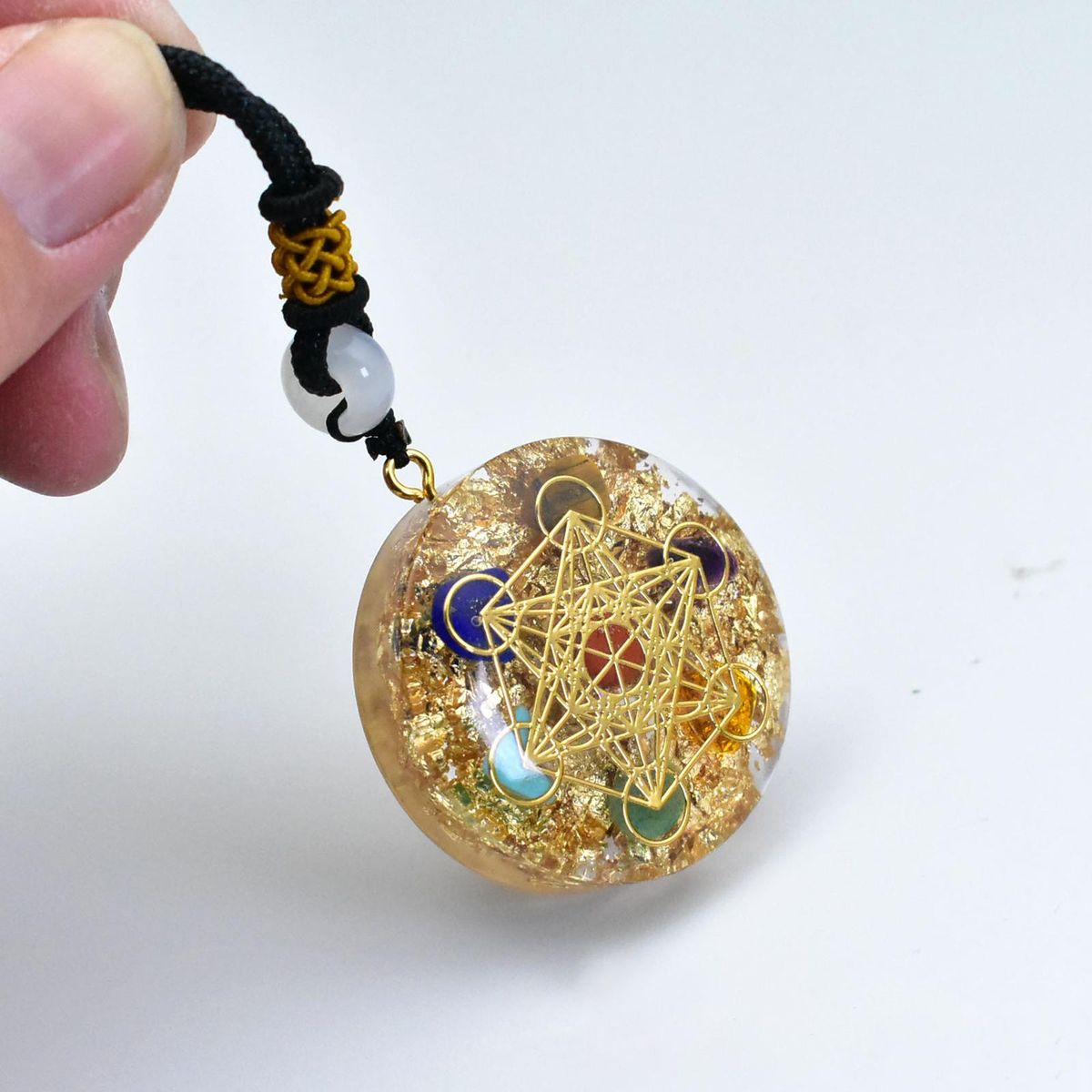 Carved Pendant Energy Crystal Spiritual Jewelry Reiki Women Men