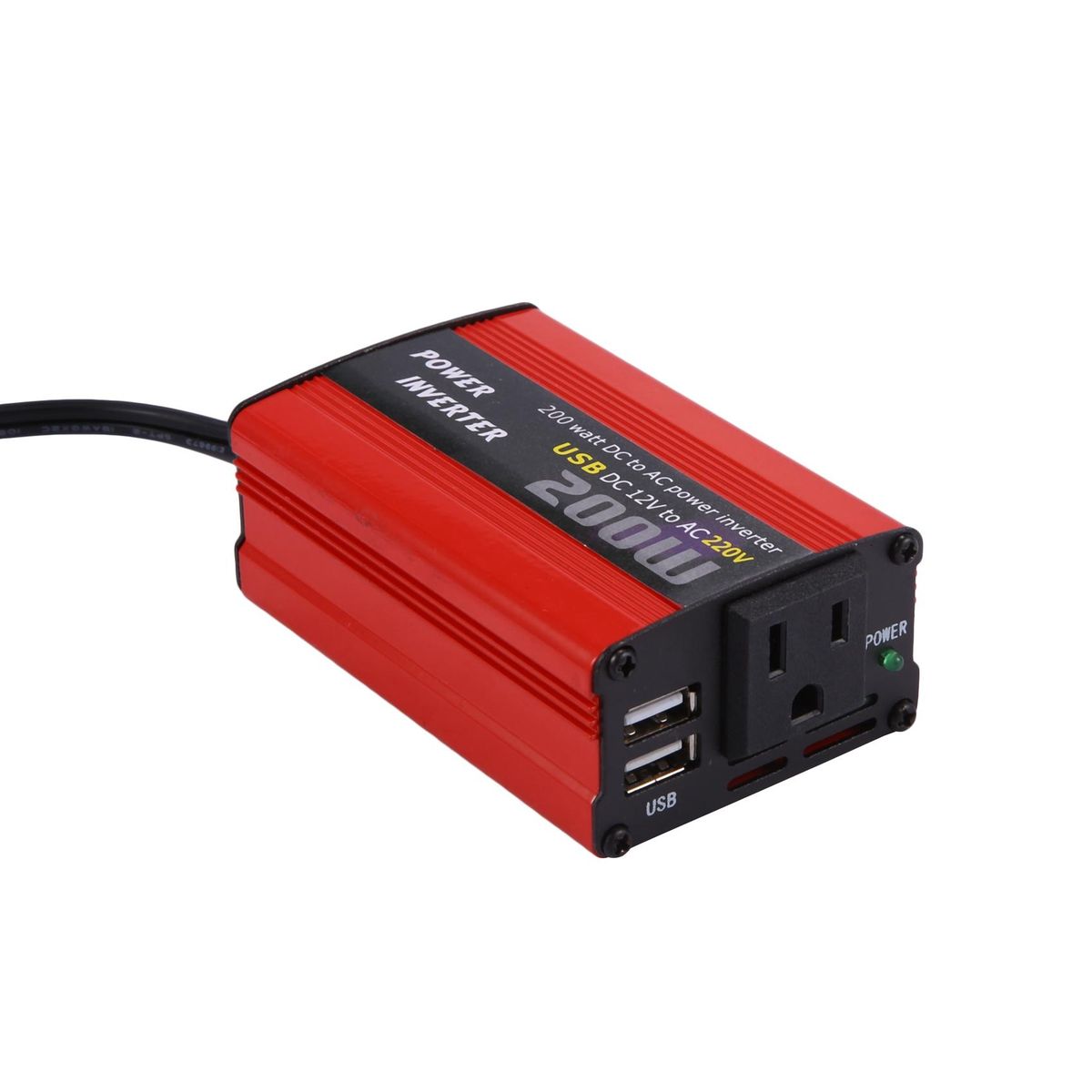 200W Car Power Inverter Dc 12V To Ac 220V Converter Dual