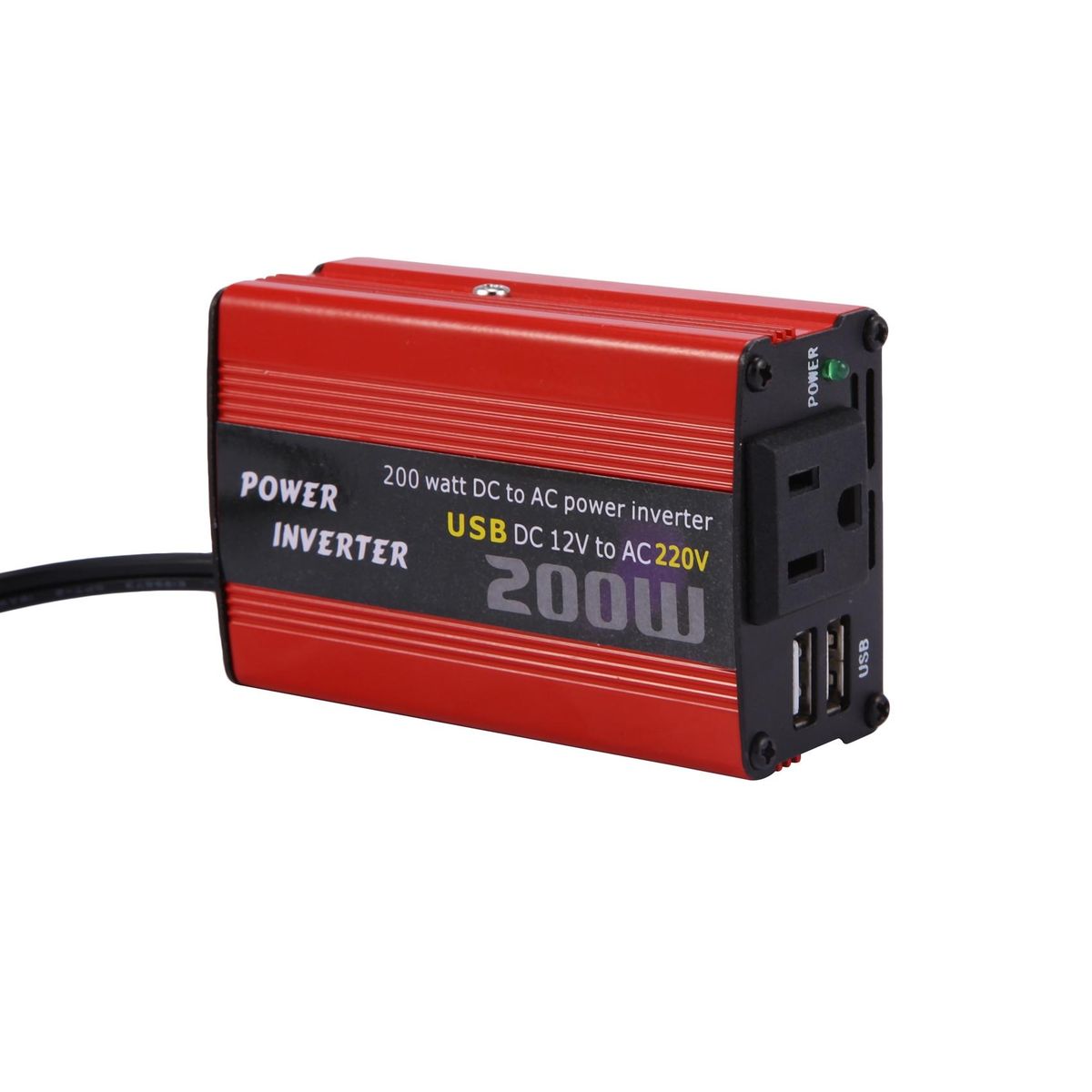 200W Car Power Inverter Dc 12V To Ac 220V Converter Dual