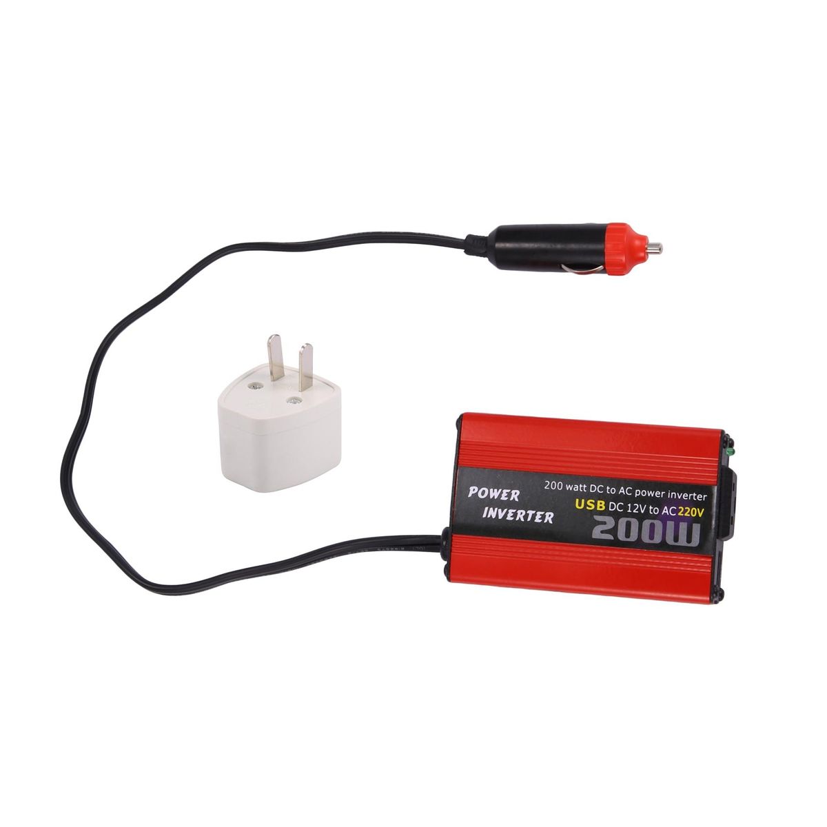 200W Car Power Inverter Dc 12V To Ac 220V Converter Dual