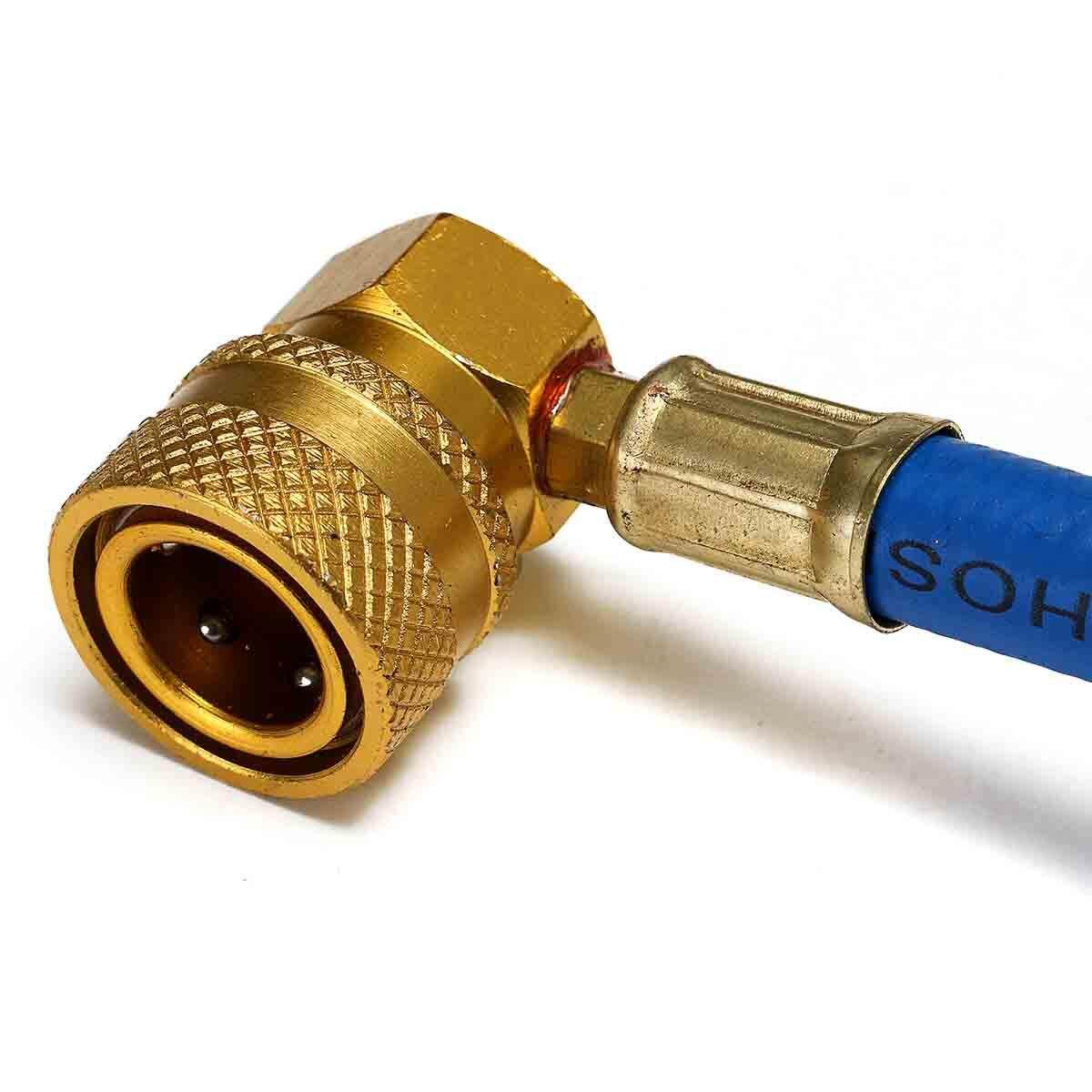 R134A Air Conditioning Car Measuring Refrigerant Recharge Hose Adapter Kit