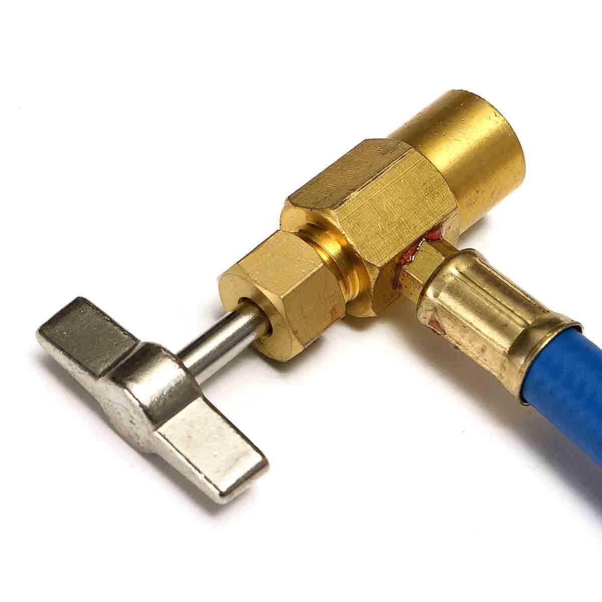 R134A Air Conditioning Car Measuring Refrigerant Recharge Hose Adapter Kit