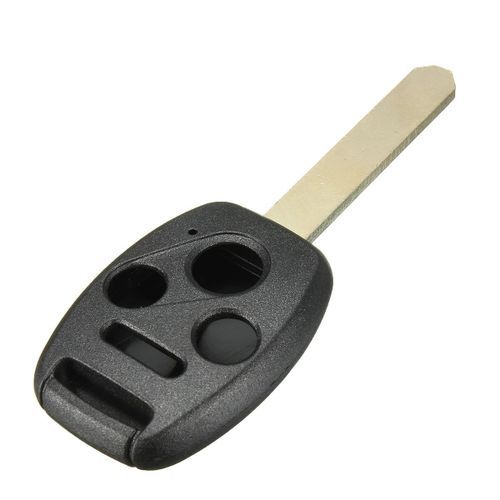 2pcs 4 Bttn Remote Key Case Fob Clicker For 03-10 Honda Accord W/ Uncut Blade Repair