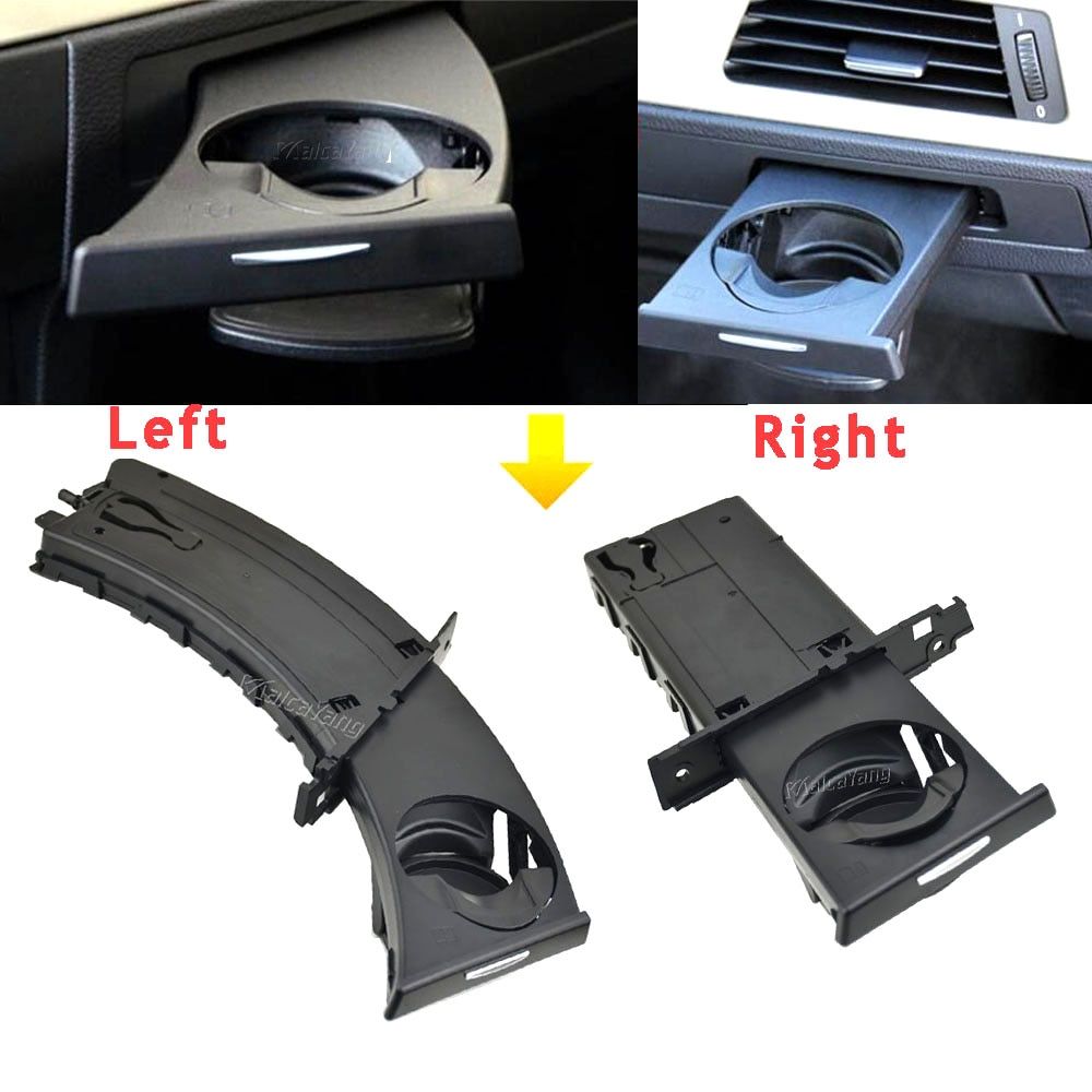 Front Driver Left Right Side Cup Drink Holder For BMW E90 E91 318I 325I 328I 51459173643 51459173467 51459173465 Black Left