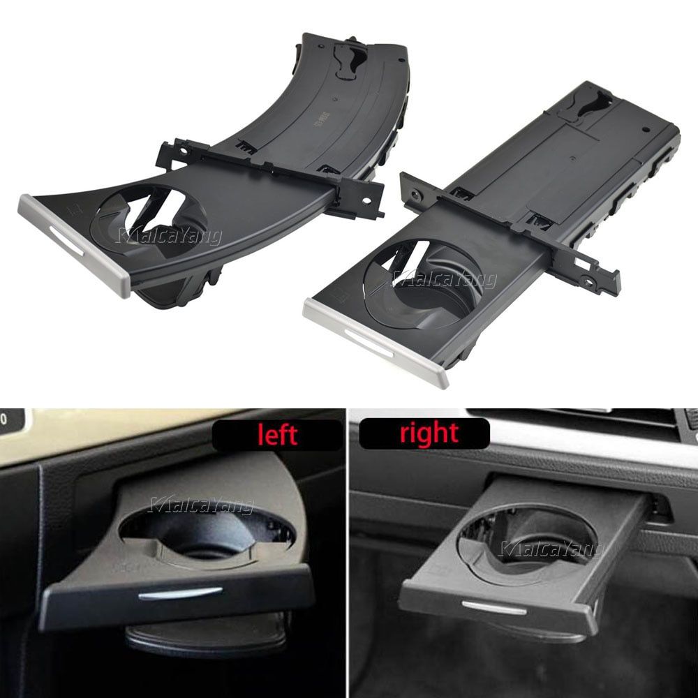Front Driver Left Right Side Cup Drink Holder For BMW E90 E91 318I 325I 328I 51459173643 51459173467 51459173465 Black Left