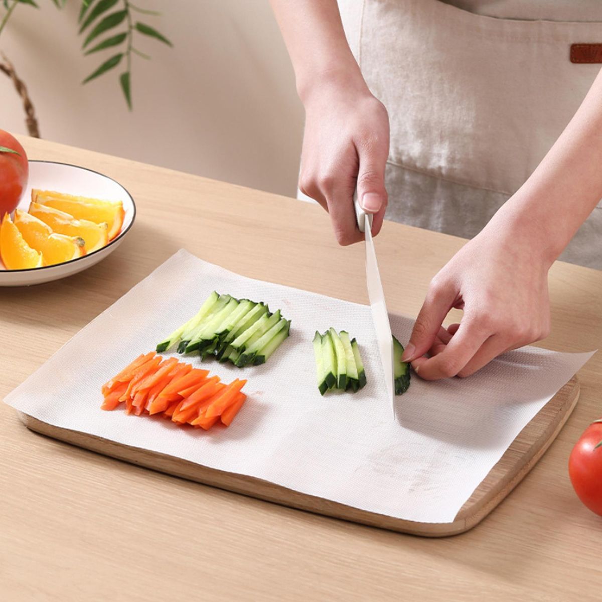 Time-saving Cutting Board Greencut Biodegradable Cutting Board Mats White
