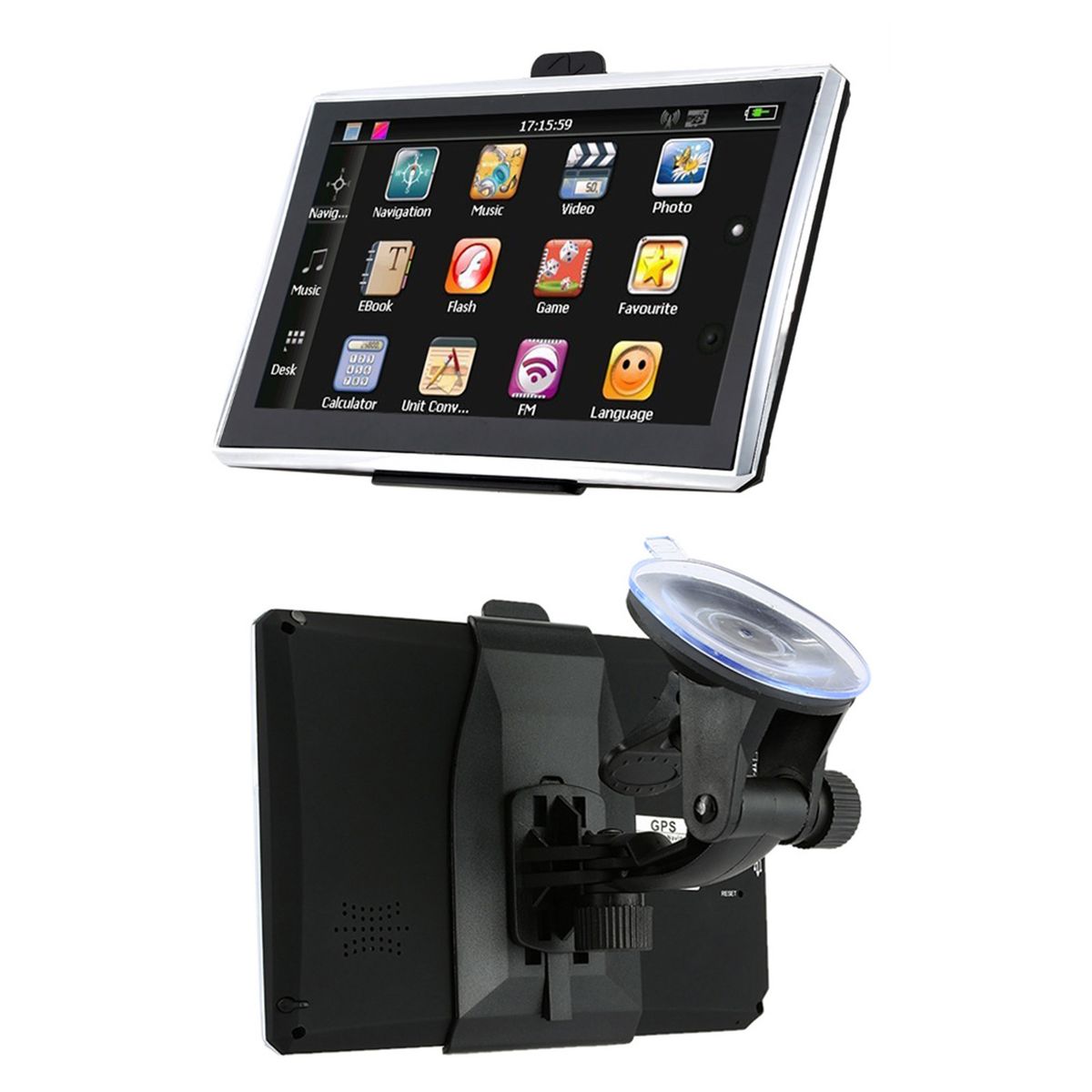 7'' HD Touch Screen Portable GPS Navigator 128MB RAM 4GB ROM