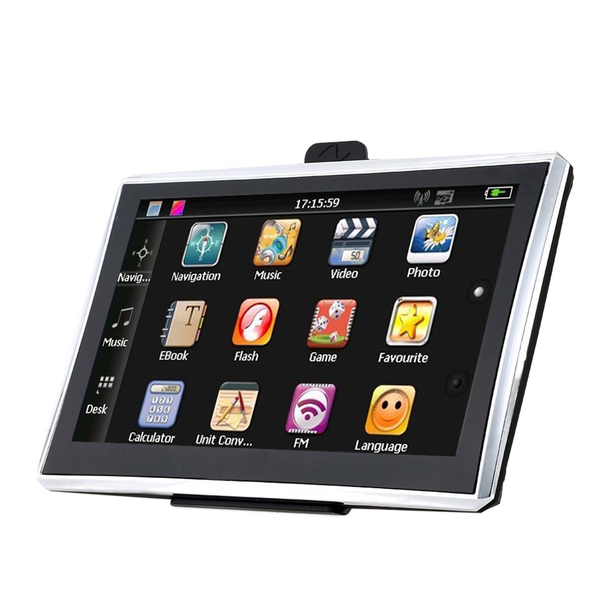 7'' HD Touch Screen Portable GPS Navigator 128MB RAM 4GB ROM