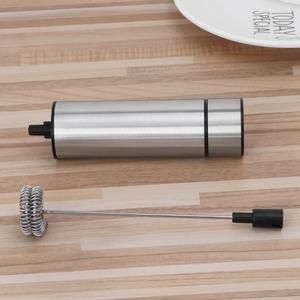 Powerful Electric Milk Frother With 2pcs Stainless Steel Spring Whisk Foam Maker U1JE